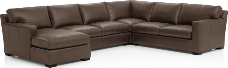 Axis Leather 4-Piece Sectional Sofa - image 0 of 4