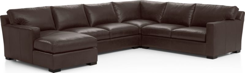 Axis Leather 4-Piece Sectional Sofa - image 0 of 4