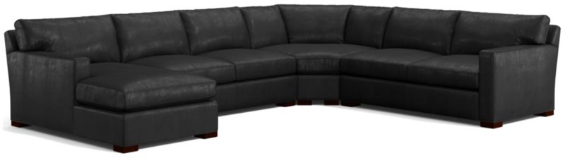 Axis Leather 4-Piece Sectional Sofa - image 0 of 3