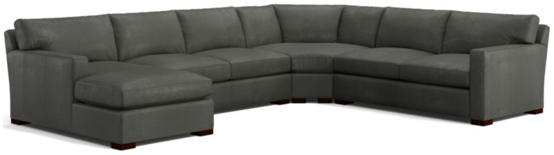 Axis Leather 4-Piece Sectional Sofa - image 0 of 3