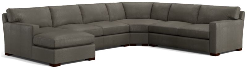 Axis Leather 4-Piece Sectional Sofa - image 0 of 3