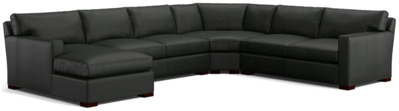 Axis Leather 4-Piece Sectional Sofa - image 0 of 3