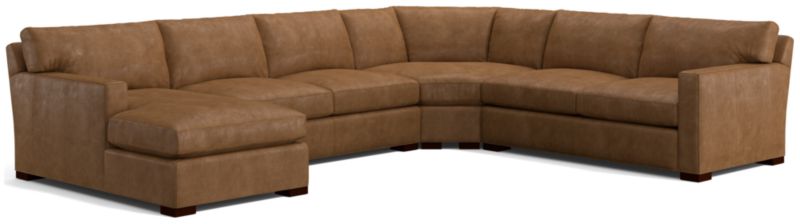 Axis Leather 4-Piece Sectional Sofa - image 0 of 3