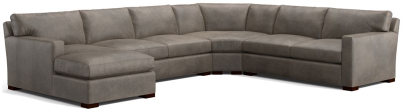 Axis Leather 4-Piece Sectional Sofa - image 0 of 3