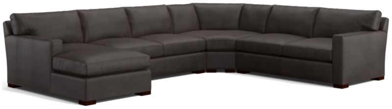 Axis Leather 4-Piece Sectional Sofa - image 0 of 3