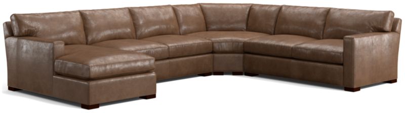 Axis Leather 4-Piece Sectional Sofa - image 0 of 3