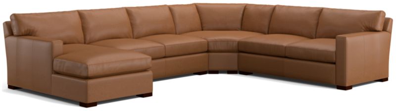 Axis Leather 4-Piece Sectional Sofa - image 0 of 4