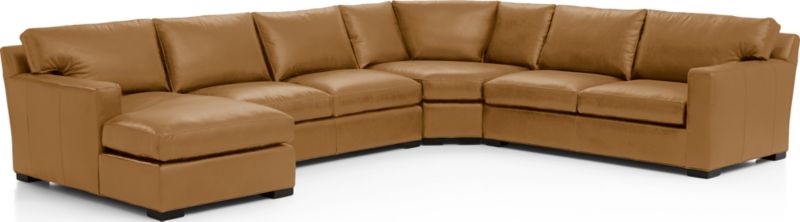 Axis Leather 4-Piece Sectional Sofa - image 0 of 4