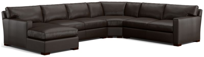 Axis Leather 4-Piece Sectional Sofa - image 0 of 4