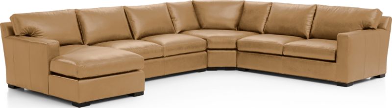 Axis Leather 4-Piece Sectional Sofa - image 0 of 4