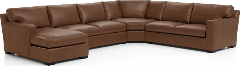 Axis Leather 4-Piece Sectional Sofa - image 0 of 4