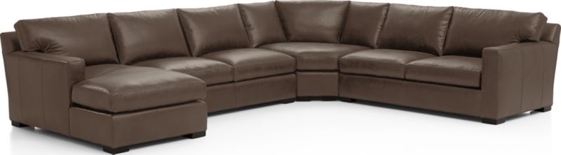 Axis Leather 4-Piece Sectional Sofa - image 0 of 4