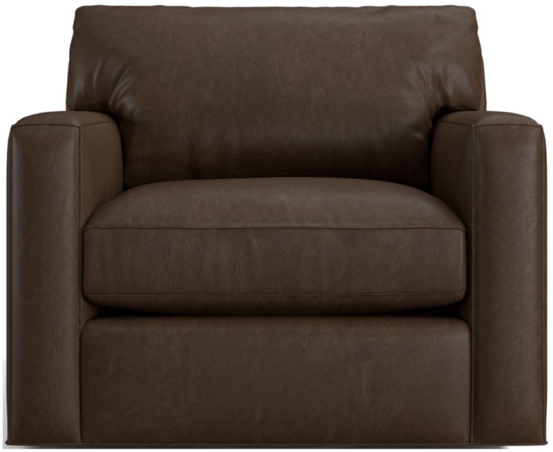 Axis Leather Swivel Chair Crate & Barrel