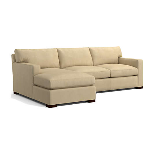 Axis Leather 2-Piece Sectional Sofa with Left-Arm Chaise