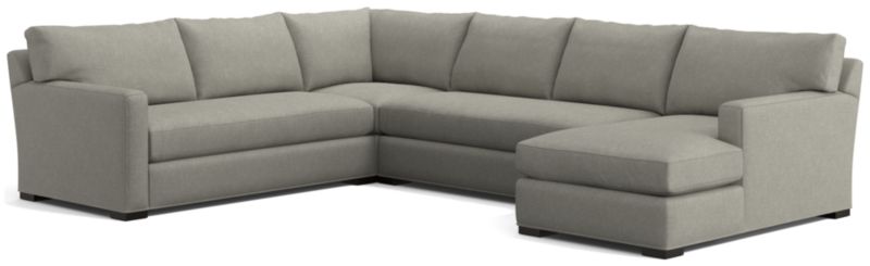 Axis 4-Piece L-Shaped Bench Sectional Sofa with Chaise Lounge