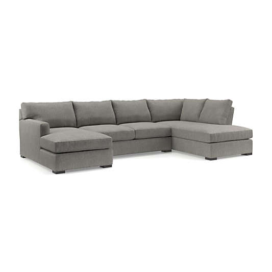 Axis 3-Piece U-Shaped Sectional Sofa with Right-Arm Corner Bumper