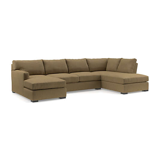Axis 3-Piece U-Shaped Sectional Sofa with Right-Arm Corner Bumper