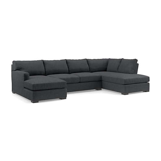 Axis 3-Piece U-Shaped Sectional Sofa with Right-Arm Corner Bumper