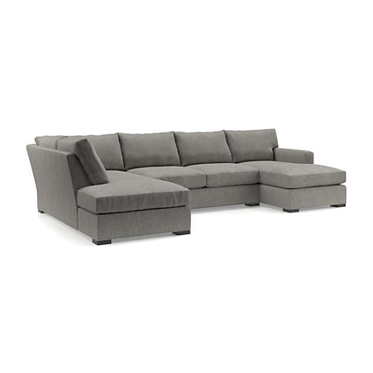 Axis 3-Piece U-Shaped Sectional Sofa with Left-Arm Corner Bumper