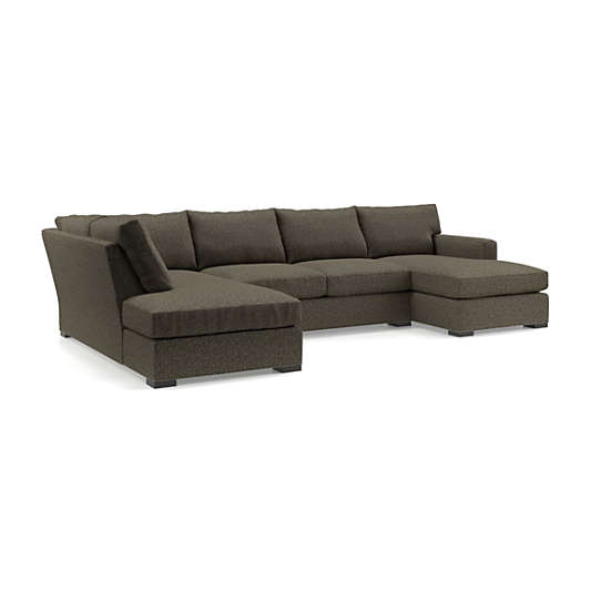 Axis 3-Piece U-Shaped Sectional Sofa with Left-Arm Corner Bumper