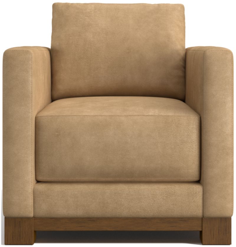 Gather Wood Base Leather Frame Chair - image 0 of 7