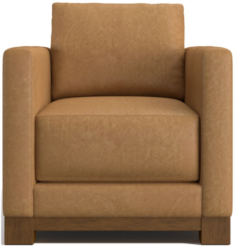 Gather Wood Base Leather Frame Chair - image 0 of 7