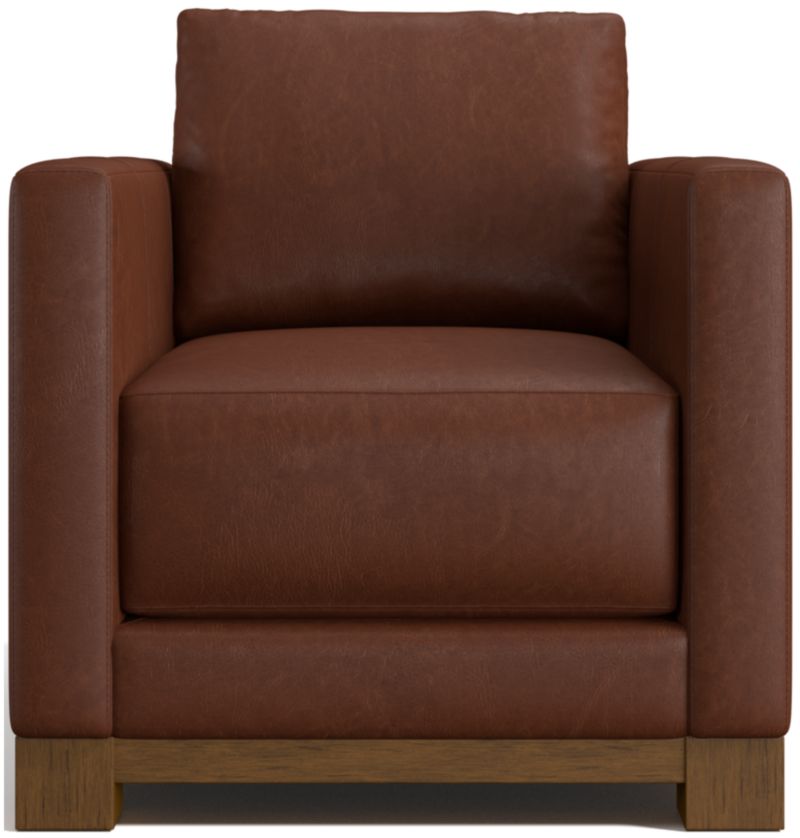 Gather Wood Base Leather Frame Chair - image 0 of 7