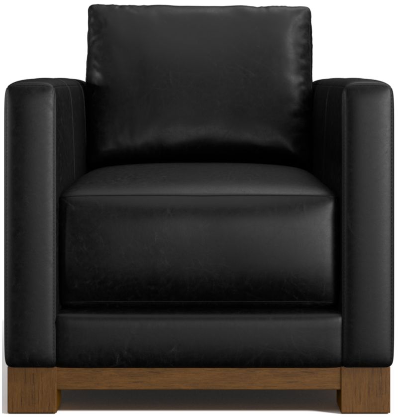 Gather Wood Base Leather Frame Chair - image 0 of 7