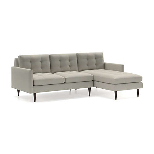 Petrie 2-Piece Right-Arm Chaise Midcentury Sectional Sofa