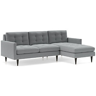 Petrie 2-Piece Right-Arm Chaise Midcentury Sectional Sofa