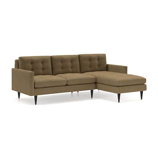 Petrie 2-Piece Right-Arm Chaise Midcentury Sectional Sofa