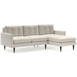 Petrie 2-Piece Right-Arm Chaise Midcentury Sectional Sofa