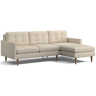 Petrie 2-Piece Right-Arm Chaise Midcentury Sectional Sofa