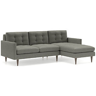 Petrie 2-Piece Right-Arm Chaise Midcentury Sectional Sofa