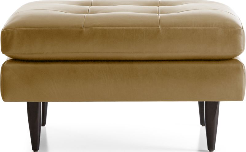 Petrie Leather Midcentury Ottoman - image 0 of 6