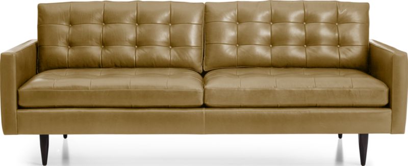 Petrie 86" Leather Mid-Century Sofa - image 0 of 8