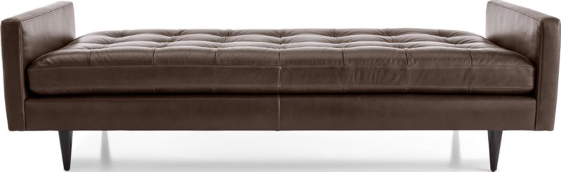 Petrie Leather Midcentury Daybed - image 0 of 6