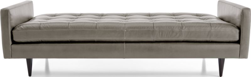 Petrie Leather Midcentury Daybed - image 0 of 6