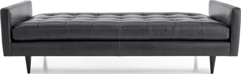 Petrie Leather Midcentury Daybed - image 0 of 6