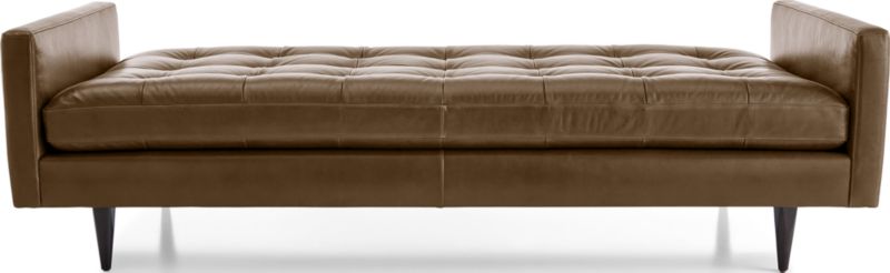 Petrie Leather Midcentury Daybed - image 0 of 6