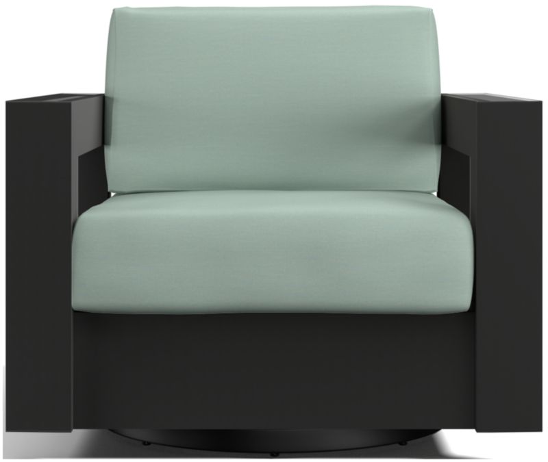 Viewing product image Walker Metal Outdoor Swivel Lounge Chair with Canvas Charcoal Sunbrella ® Cushions - image 1 of 11