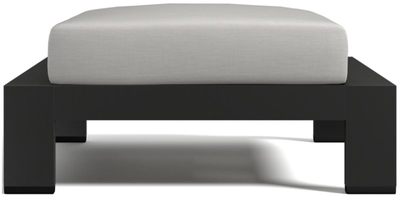 Viewing product image Walker Metal Outdoor Ottoman with Canvas Charcoal Sunbrella ® Cushions - image 1 of 8