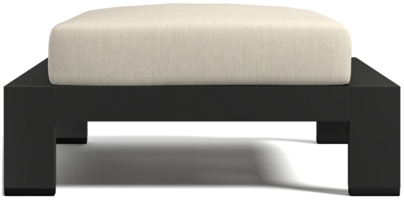 Viewing product image Walker Metal Outdoor Ottoman with Canvas Charcoal Sunbrella ® Cushions - image 1 of 8