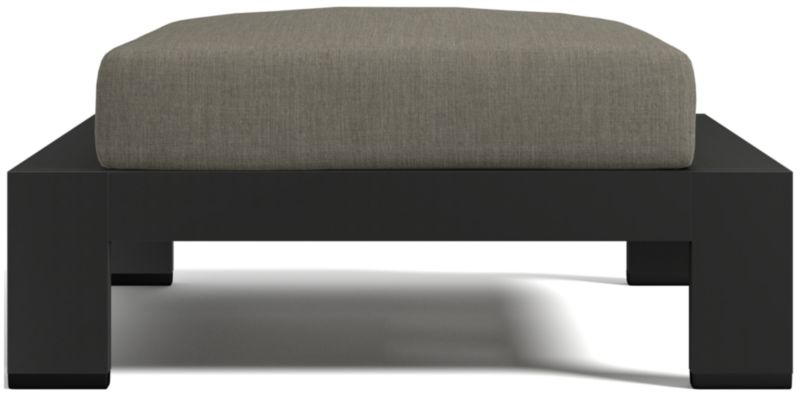 Viewing product image Walker Metal Outdoor Ottoman with Canvas Charcoal Sunbrella ® Cushions - image 1 of 8