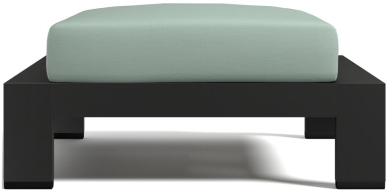 Viewing product image Walker Metal Outdoor Ottoman with Canvas Charcoal Sunbrella ® Cushions - image 1 of 8