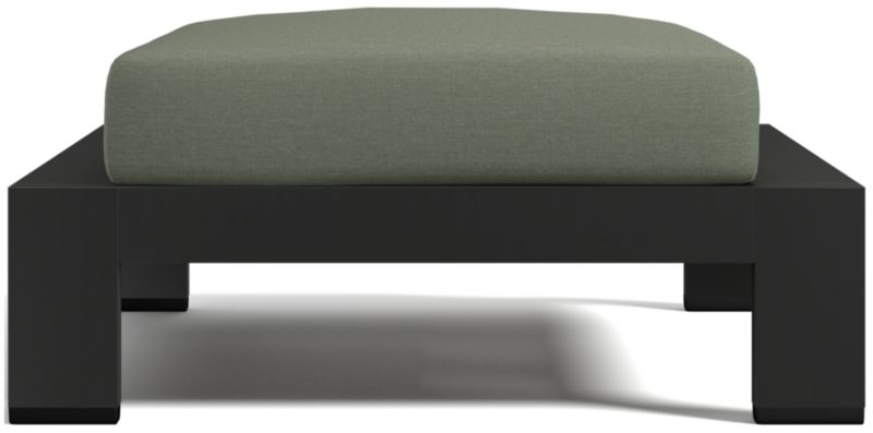 Viewing product image Walker Metal Outdoor Ottoman with Canvas Charcoal Sunbrella ® Cushions - image 1 of 8