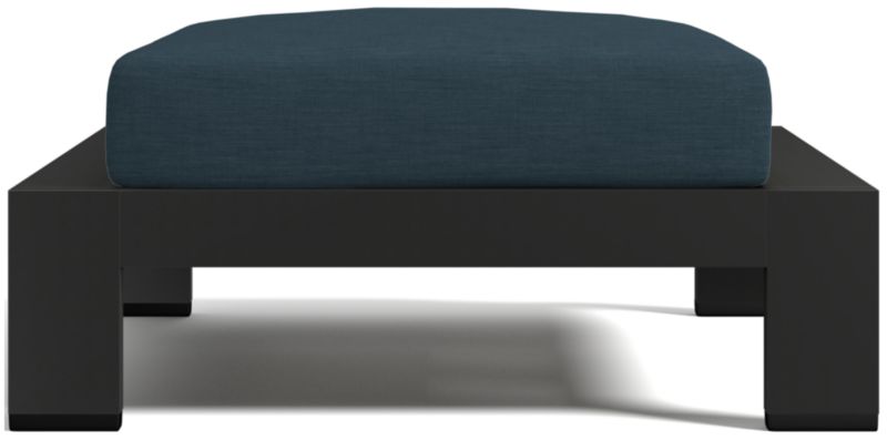 Viewing product image Walker Metal Outdoor Ottoman with Canvas Charcoal Sunbrella ® Cushions - image 1 of 8