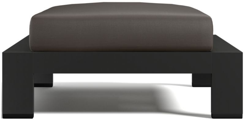 Viewing product image Walker Metal Outdoor Ottoman with Canvas Charcoal Sunbrella ® Cushions - image 1 of 8