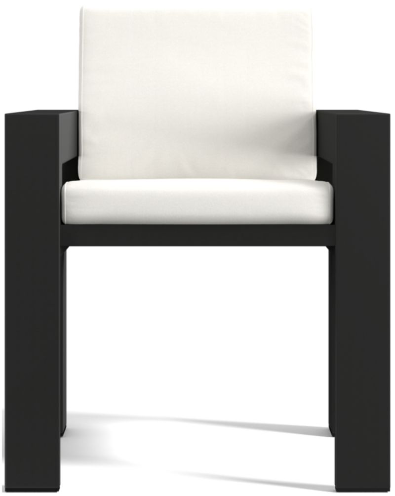 Viewing product image Walker Metal Outdoor Dining Armchair with Canvas Charcoal Sunbrella ® Cushions - image 1 of 12