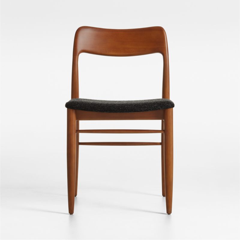 Tate Warm Brown Wood Dining Chair | Crate & Barrel